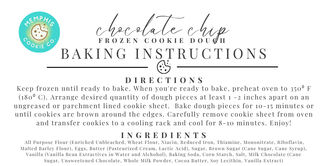 Chocolate Chip Baking Instructions