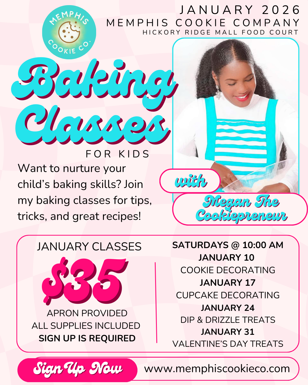 Baking Classes For Kids – Memphis Cookie Company